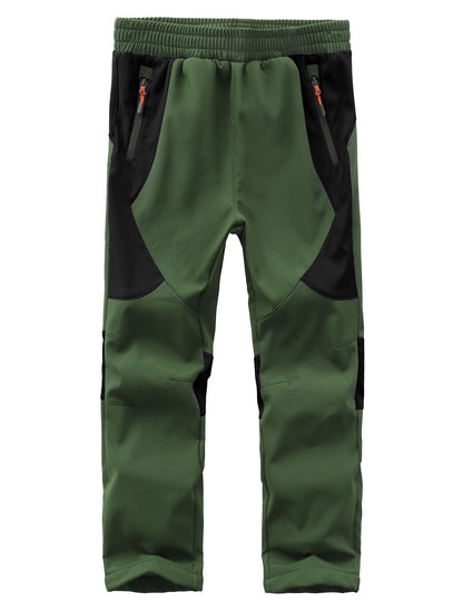 HFDWYJ Children's Softshell Trousers with Fleece Lining Waterproof Trousers Children's Outdoor Trousers Children's Ski Trousers Children's Hiking Trousers Children's Rain Trousers Sports Trousers Boys
