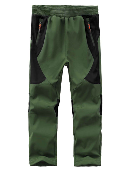 HFDWYJ Children's Softshell Trousers with Fleece Lining Waterproof Trousers Children's Outdoor Trousers Children's Ski Trousers Children's Hiking Trousers Children's Rain Trousers Sports Trousers Boys