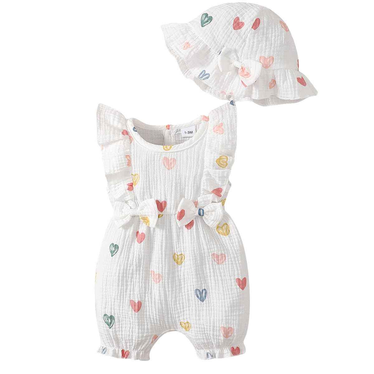 UUAISSO Newborn Baby Girl Clothing Long Sleeve Ruffle Jumpsuit Bowknot Romper Infant Girls Autumn Winter Outfits