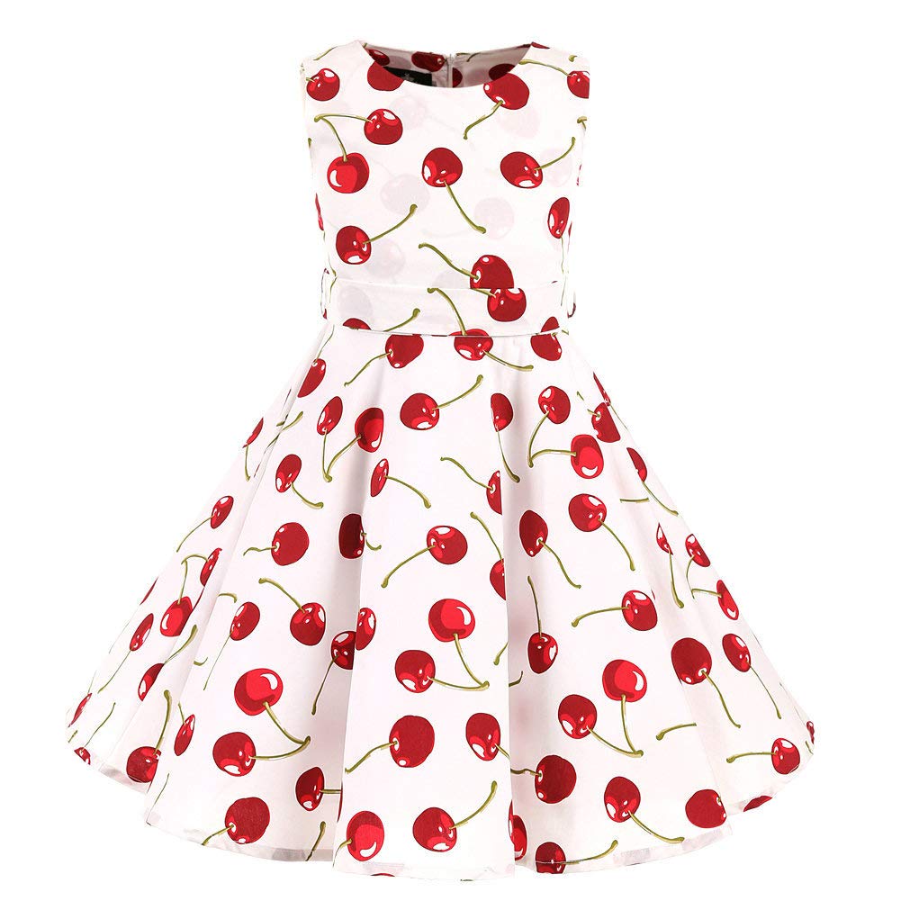 Mädchen Retro Vintage Rockabilly Kleid Partykleider Cocktailkleider