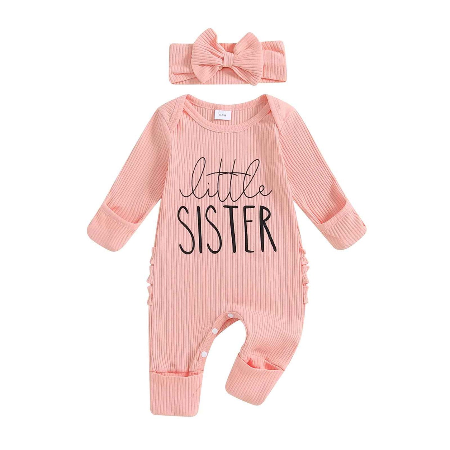 Geagodelia Baby Girl Romper + Headband Newborn Clothing Outfit Jumpsuit Baby Clothes Soft Baby Romper