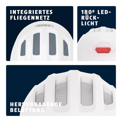 ABUS Kinderhelm Smiley 3.0 ACE LED - Fahrradhelm mit Licht