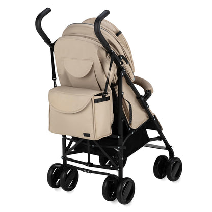 MoMi AKIRA Kinderbuggy Kinderwagen ab 6 Monaten (bis 15 kg), verstellbarer 5-Punkt-Sicherheitsgurt, Babytasche, Einkaufskorb, Regen- und Insektenschutz.