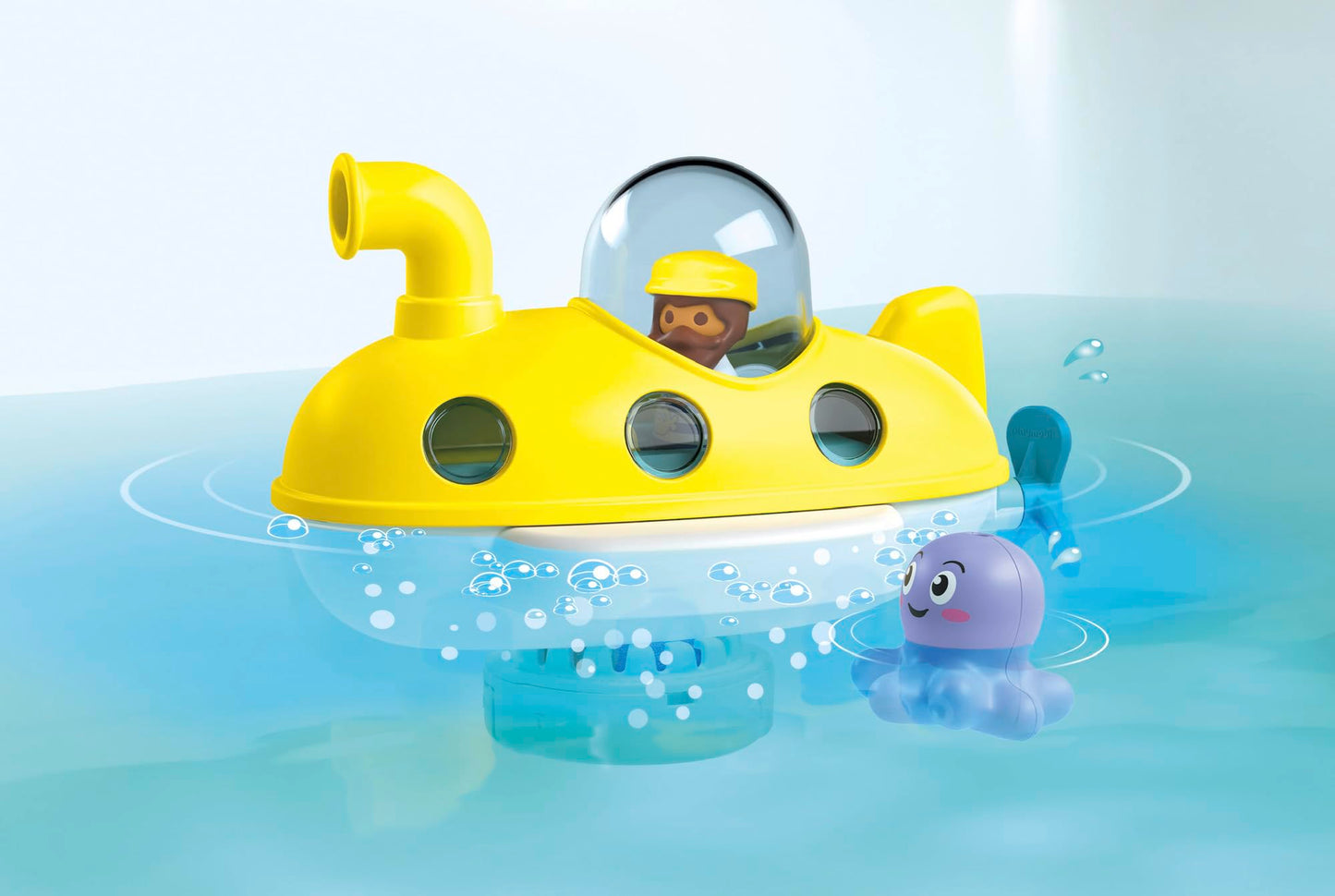 PLAYMOBIL JUNIOR Aqua | Tinti | Buntes U-Boot | nachhaltiges Badewannenspielzeug | Für Kinder ab 1 Jahr | inkl. 3 verschiedenfarbigen Badetabs | 71440