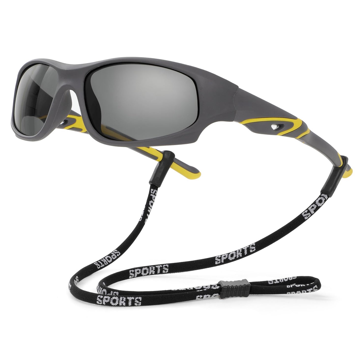 Hifot Sonnenbrille Kinder Polarisierte Sportbrille für Jungen und Mädchen UV400 Schutz gegen UltravioletteFahrradbrille Silikon Sonnenstrahlen Alter 3-12 Jahre