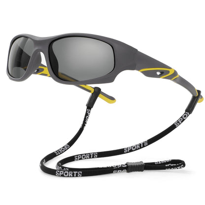 Hifot Sonnenbrille Kinder Polarisierte Sportbrille für Jungen und Mädchen UV400 Schutz gegen UltravioletteFahrradbrille Silikon Sonnenstrahlen Alter 3-12 Jahre