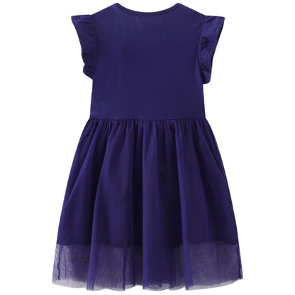 Baogaier Kleid Mädchen Pailletten Tüll Kleider Baumwolle Sommerkleid Sommer Frühling T-Shirt Tüllkleid Kinderkleid Gr. 92-122