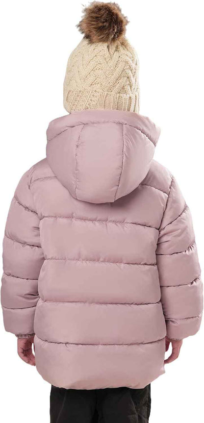 Sunny Sprout Winter Jacket with Hood for Toddlers, Heavy-Lined Puffer Jacket for Girls with Windproof Sleeves