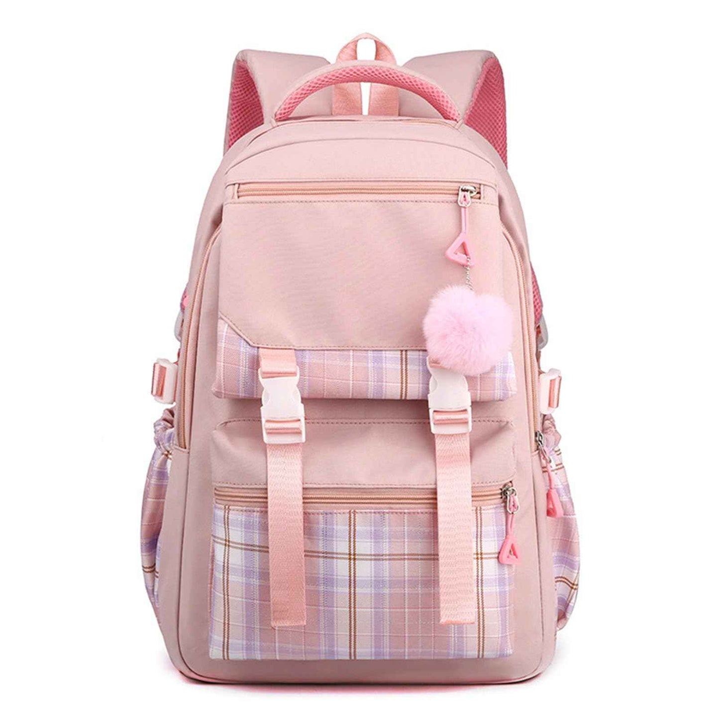 College Campus Schoolbag Weibliche Koreanische Version Schule Rucksack Belastung Linderung Mädchen Schultasche Junior Schulter Rucksack Reiner Farbeinkaufsrucksack