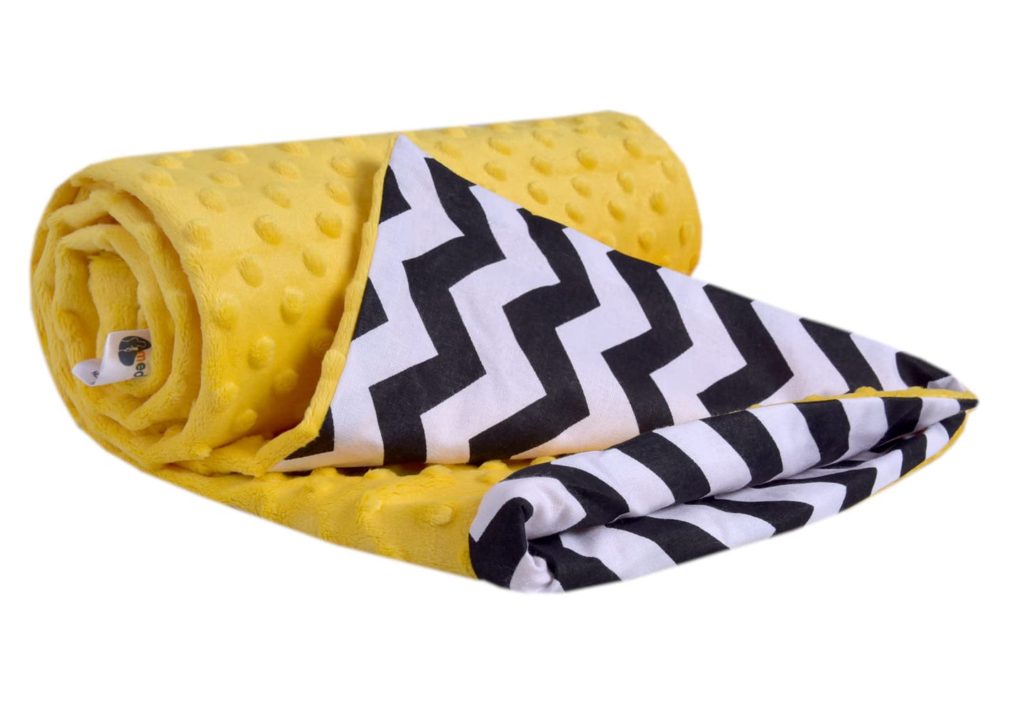 Medi Partners Babydecken Baby 100% Baumwolle Krabbeldecke Babydecke 75x100cm doppelseitig Kinderbett Minky Kuscheldecke Kinderwagen (REH mit grauem Minky)