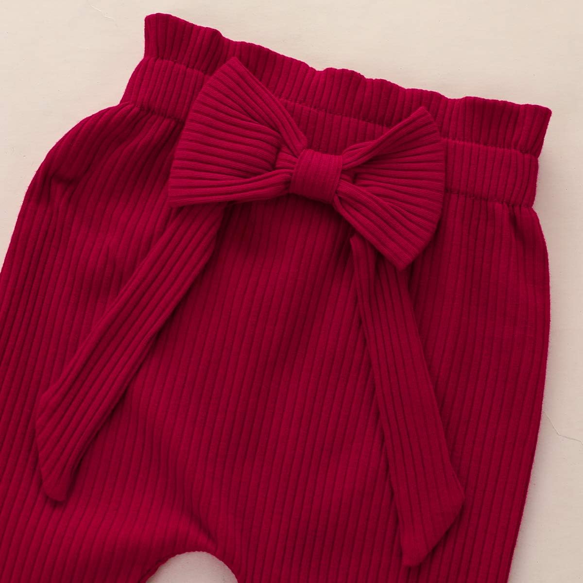 Baby Mädchen Kleidung Set, Weiches Neugeborenes Outfit mit Langarm Bodysuit Strampler, Hose und Stirnband / Hut