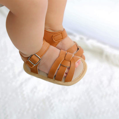Babyschuhe RVROVIC Sandalen für Jungen und Mädchen mit weichem Sohlen, leichten Sommer-Schuhen und Schleifen-Knoten für Kleinkinder, ideal für den Outdoor-Gang.