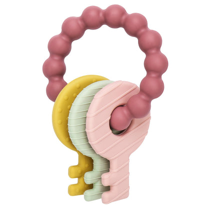 Beißring für Babys,Beißring Schlüssel Babys, BPA - Frei Baby Beißring Spielzeug Schlüssel, Baby Nom Zahnungshilfe für Babys ab 3 Monate - Beissring für Babys in Blau