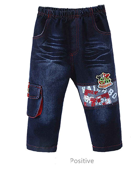 Yao 1T-5T Kleinkind Jungen Kleidung, Herbst Baby Boy 3-teiliges Bekleidungsset, Denim-Weste Baumwolle Hoodies Jeans für Kinder