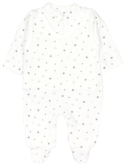 TupTam Baby Mädchen Jungen Strampler mit Langarmshirt Aufdruck Spruch 2 teilig