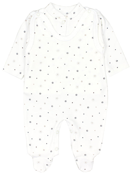 TupTam Baby Mädchen Jungen Strampler mit Langarmshirt Aufdruck Spruch 2 teilig