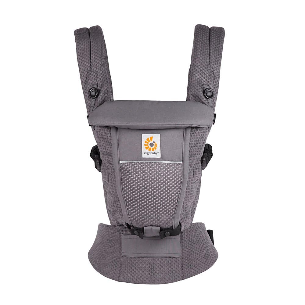 Ergobaby Adapt Babytrage für Neugeborene ab Geburt, 3-Positionen SoftFlex Mesh Ergonomische Babybauchtrage Rückentrage Baby-Tragetasche, Natural Beige, 1 Einheit