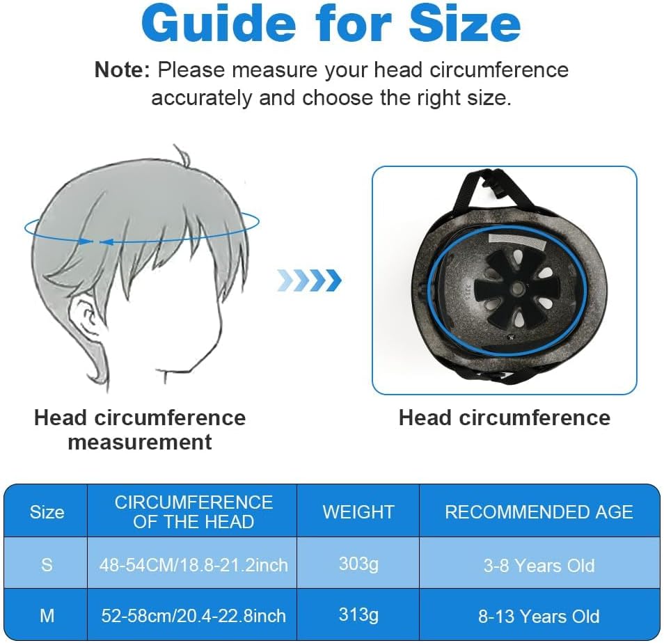Flintronic Children's Bicycle Helmet, Children's Helmet, Bicycle Helmet for Children, Adjustable Skateboard Helmet for Bicycle, Skateboard, Scooter, Skating, Scooter, BMX for 2-13 Years