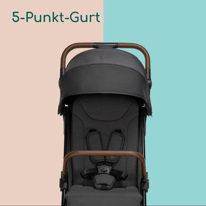 Bebeconfort Indra Stroller, 0-4 Years (22 kg), Quick Automatic Folding Pushchair, Integral Suspension, Small Folding, Flat Reclining Position, Car Seat Compatible, Mineral Graphite