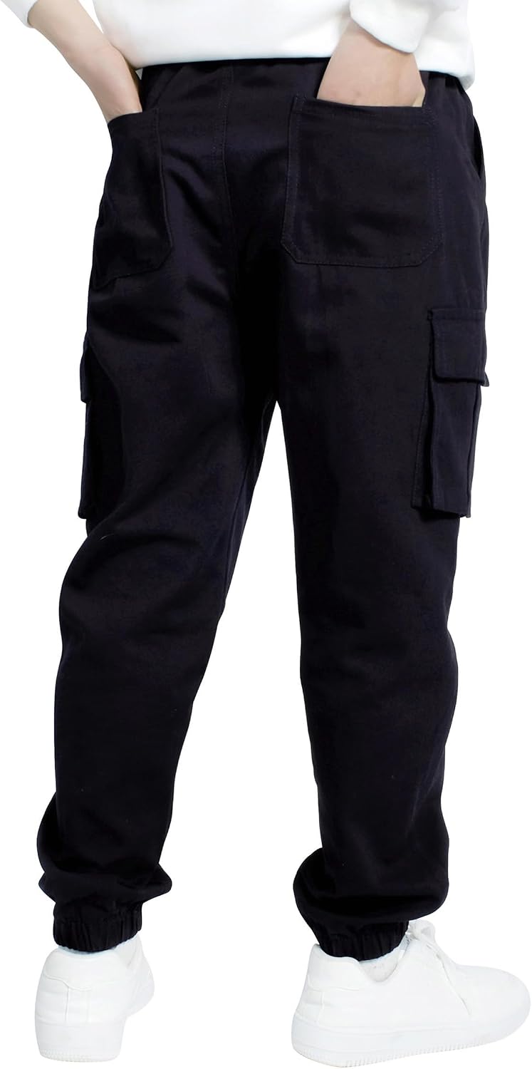 LAUSONS Pants for Boys Cargo Pants Children's Pants Cargo Jogging Pants Leisure Pants with Elastic Band 