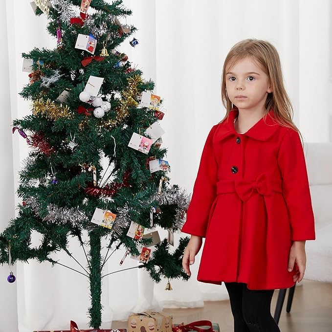 Kleinkind Baby Mädchen Kleidung Jacke Mantel Langarm Plain Knöpfe Kleid Mantel Herbst Outfit