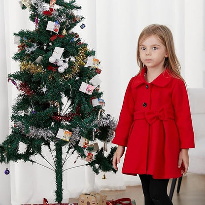 Kleinkind Baby Mädchen Kleidung Jacke Mantel Langarm Plain Knöpfe Kleid Mantel Herbst Outfit