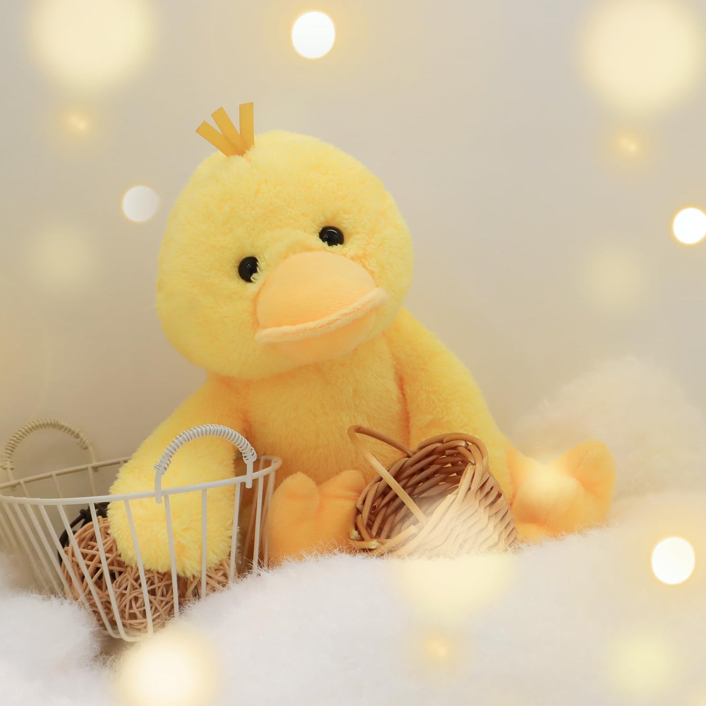 Apricot Lamb Cuddly Toy Velvet Duck 23 cm - Plush Toy Plush Toy for Children and Baby - Fluffy Stuffed Toy for Playing, Gift & Cuddling - Cosy Cuddly Toy - Duck