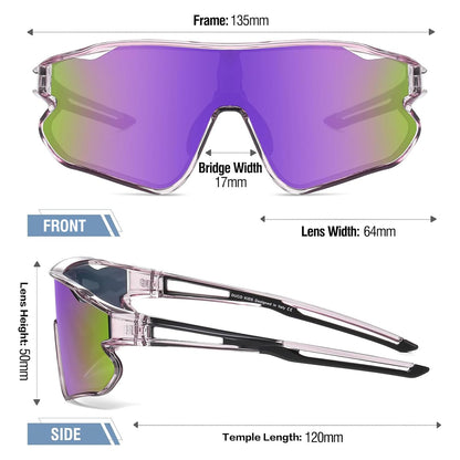 DUCO DK268 Children's Sunglasses Youth Baseball Sunglasses Lightweight TR90 Frame UV400 Sports Cycling Sunglasses for Boys Girls