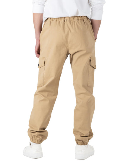 CAMLAKEE Kinder Jungen Cargohose Jogger Hose mit elastischem Bund