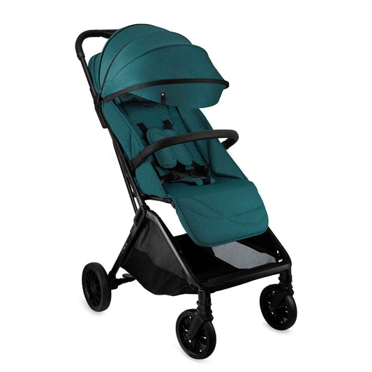 MoMi Kinderwagen ANDREA mit automatischem Faltsystem, bis 22 kg Körpergewicht, 5-Punkt-Sicherheitsgurt, Getränkehalter, Einkaufskorb, Tasche, Insekten- und Regenschutz, mit Zwillingsfunktion