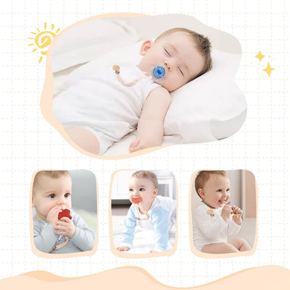IOSPKKIO® 3 Stück Schnullerclip für Jungen und Mädchen, Schnullerhalter, mit Holzklammern, Handgefertigt, Geflochtene Baumwolle, Babyparty, Geburtstagsgeschenk(Beige)