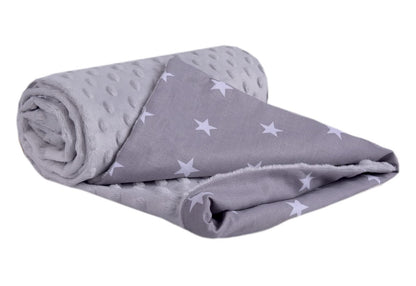Medi Partners Babydecken Baby 100% Baumwolle Krabbeldecke Babydecke 75x100cm doppelseitig Kinderbett Minky Kuscheldecke Kinderwagen (REH mit grauem Minky)