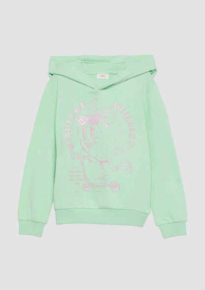 s.Oliver Junior Mädchen Kapuzen-Sweatshirt mit Frontprint