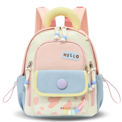 PROTAURI Kindergartenrucksack Mädchen 2-5 Jahre 8L 3D Eis, Dunkelrosa | mit Brustgurt wasserabweisend leicht atmungsaktiv ergonomisch Macaron-Farben