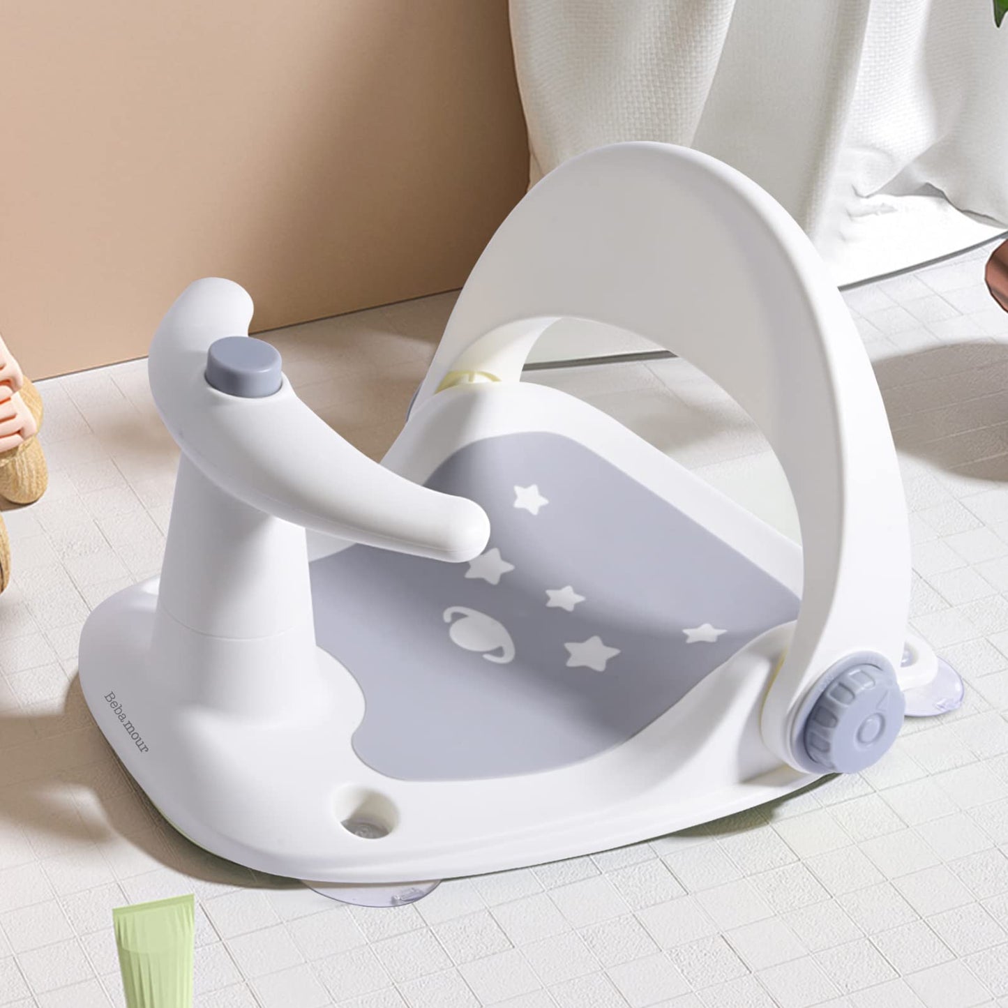 Bebamour Baby Bath Seat 6 Months + Child Bathtub Non-Slip Bath Chair, Water Jug