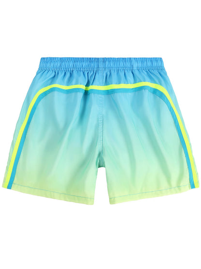 Badehose Jungen Farbverlauf Badeshorts mit Meshfutter und Verstellbarem Tunnelzug
