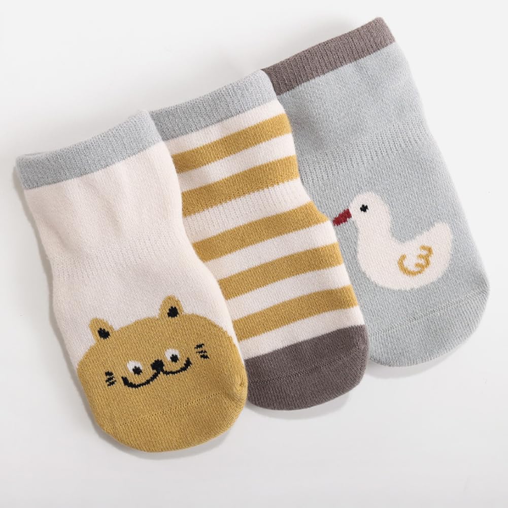 Rutschfeste Socken für Baby Mädchen Jungen 5 Paar Kinder Anti Rutsch Socken Sportsocken Stoppersocken