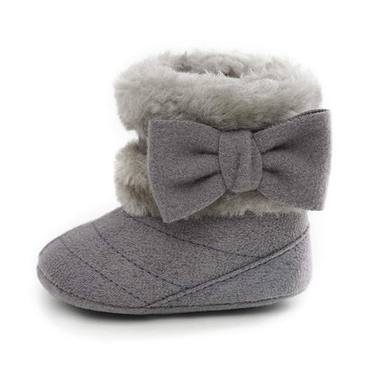 LACOFIA Baby Girls Soft Sole Winter Boots Toddler Warm Fleece Slippers Crawling Shoes