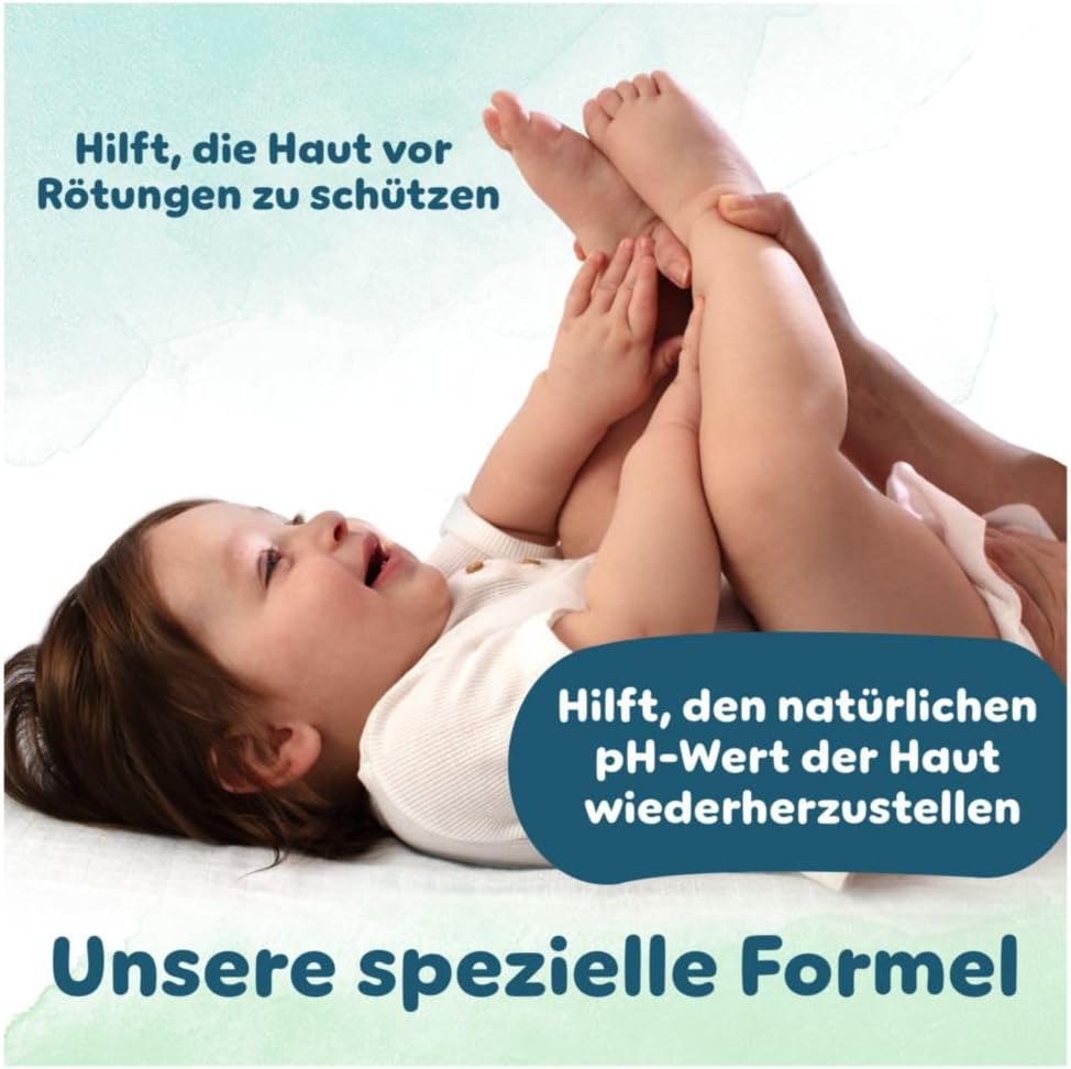 Pampers Harmonie New Baby Feuchttücher 18 Packungen mit jeweils 46 Feuchttüchern = 828 Feuchttücher, die helfen, den natürlichen pH-Wert der Haut wiederherzustellen