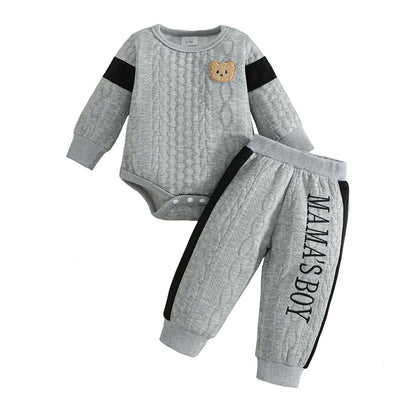 Herbst Outfit Für Baby Jungen Mit Bären Oberteil Und Hose