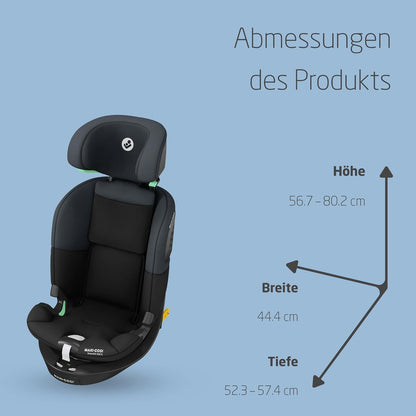 Maxi-Cosi Titan S i-Size, Child Car Seat, 15 months-12 years (76-150cm), ISOFIX Car Seat, 5 Recline Positions, 13 Headrest Positions, G-CELL Protection, 5-Point Safety Harness, Tonal Graphite - Meloni2