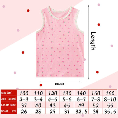 Lohhbve 4er-Pack Klassische, solide Camisole-Unterhemden für Kinder für 2–10 Jahre, Kleinkind-Mädchen, Baumwoll-Racerback-Tanktop, Multipack
