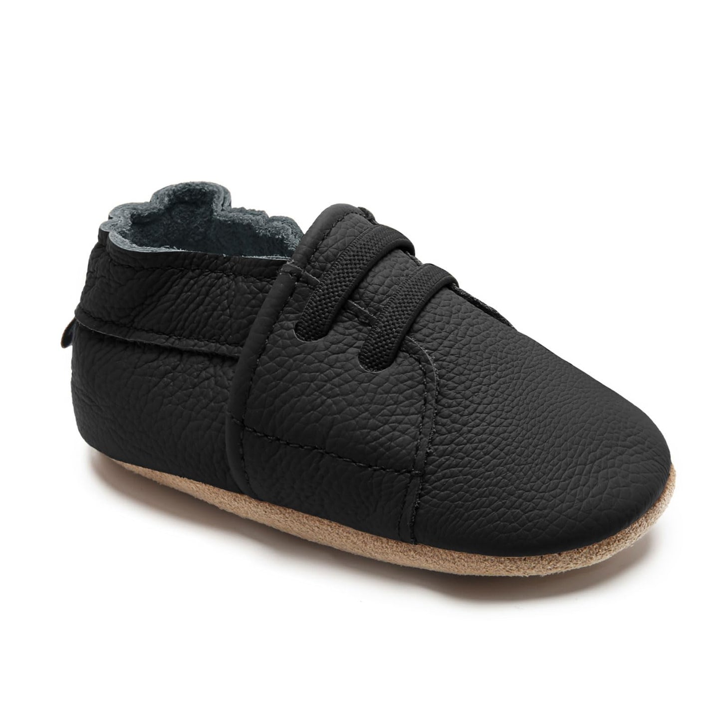HMIYA Weiche Leder Krabbelschuhe Babyschuhe Lauflernschuhe mit Wildledersohlen für Jungen und Mädchen 0-6 Monate 6-12 Monate 12-18 Monate 18-24 Monate