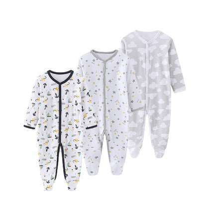 Chamie Strampler für Babys, Strampler, langärmelig, Baumwolle, 0–3 m/3–6 m/6–9 m/9–12 m