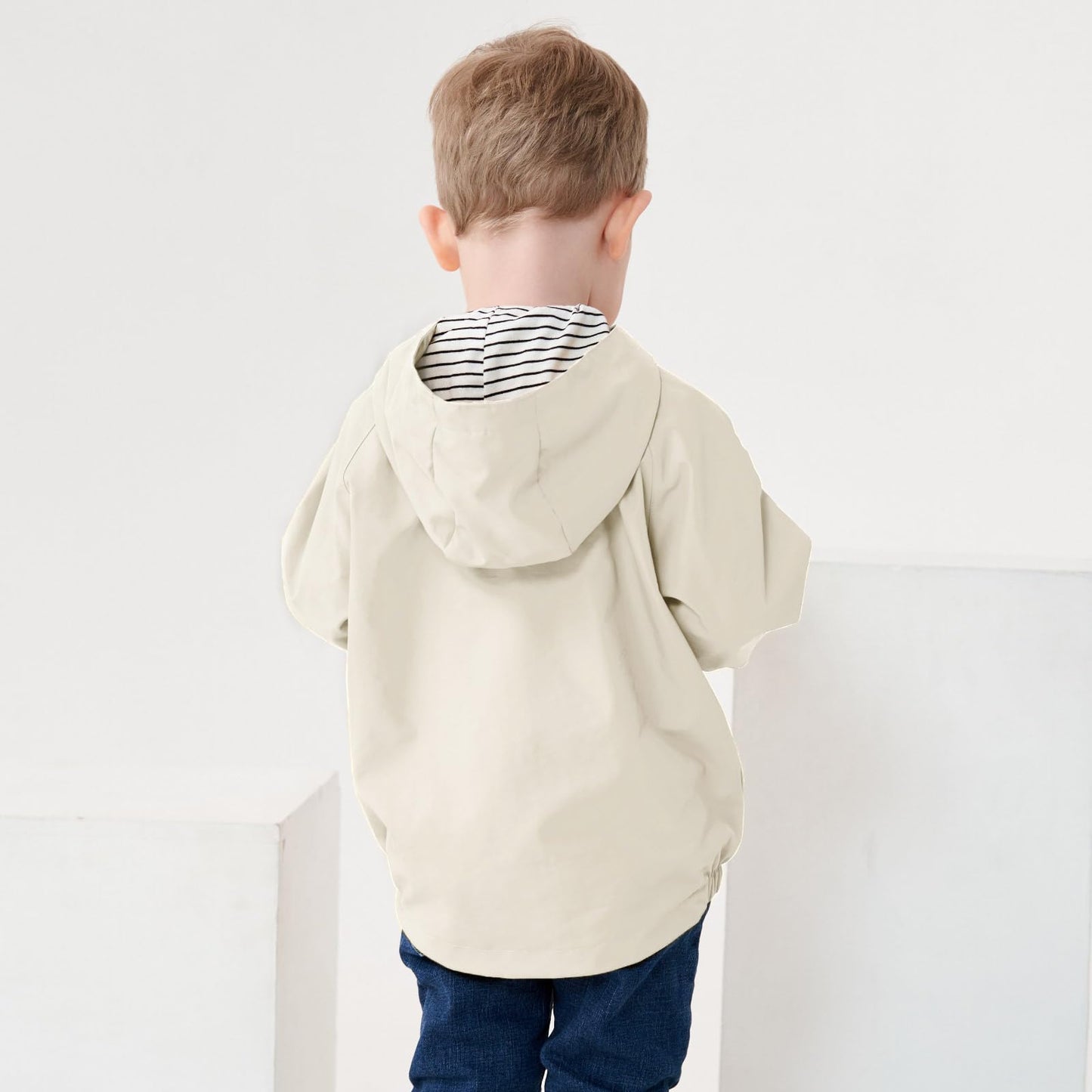Volunboy Baby Hooded Jackets, Boys Long Sleeve Windproof Coat Cartoon Print Jackets