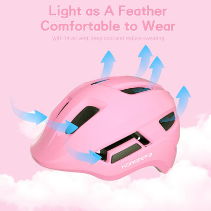 KORIMEFA Toddler Helmet Children's Bicycle Helmet Baby Multi-Sport Adjustable Helmet Sports Helmet Cycling Bicycle Scooter Skateboard Helmet Lightweight for Children Boys Girls from 2-8 Years Old