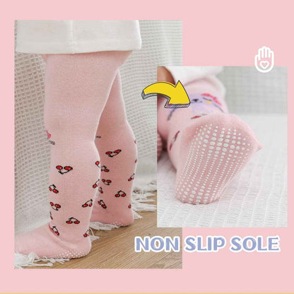 Baby Girls' Tights Cotton Pink and Purple Baby Toddler Children Non-Slip Stopper Socks