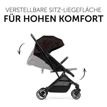 hauck Travel N Care, Dark Olive - Reise Buggy für Kinder ab Geburt bis 22 kg - mit Liegefunktion - Leicht 6,9 kg & Kompakt - Klein Zusammenklappbar - UPF 50+ - EVA Räder - Korb bis 3 kg