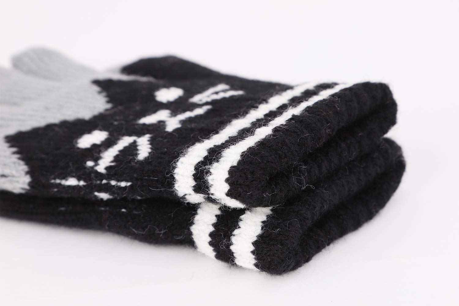 Children's Warm Winter Gloves / Mittens with Plush Lining, Cute Ski Gloves, 3 - 8 Years Old, for Skiing / Snowboarding / Playing / Running