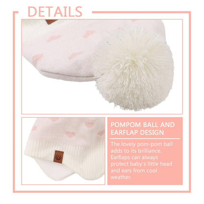 XIAOHAWANG Baby Strickmütze Winter Babymütze Junge Warme Kindermütze Junge Beanie Mütze Dicke Wintermütze für Herbst,Winter